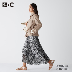 优衣库女装UNIQLO : C打褶裙(休闲时尚半身裙)467639