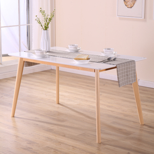 餐桌烤漆小户型快餐实木现代简约饭桌长方形北欧桌子4人6人单桌