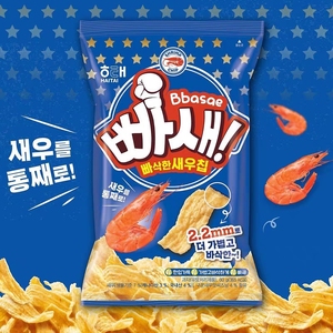 韩国进口休闲食品海太原味鲜虾片45g虾味 网红膨化办公零食
