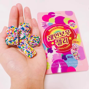 韩国进口零食7-11便利店西洲限定彩虹软糖缤纷彩色糖球网红水果糖
