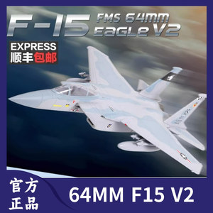 FMS 64MM F15 V2升级版 EPO 灰迷 涵道飞机 遥控模型飞机 战斗机