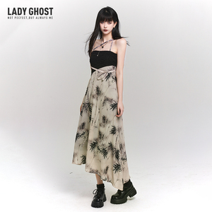 幽灵少女新中式女装轻国风穿搭仙气吊带连衣裙子夏季女小众设计感