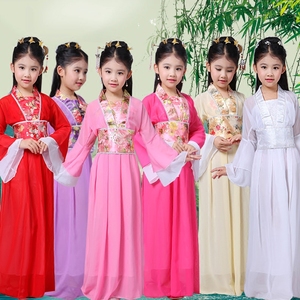 仙女古装古代衣服仙女装儿童小孩公主女童夏装裙女孩中国风服装
