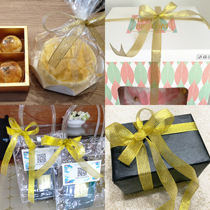 金色丝带金葱银葱带鲜圣诞花装饰彩带缎带蛋糕烘培礼品盒包装扎带