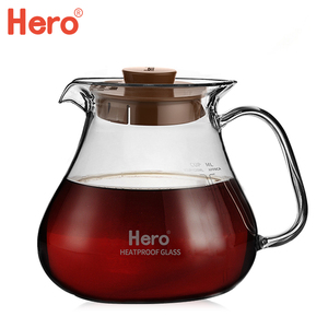 hero 手冲咖啡壶 玻璃分享壶 可加热耐高温玻璃煮咖啡壶套装