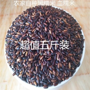 新货黑糯米（五斤装）黑粘米粽子米饭团米糯米血糯米非黑米