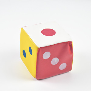 10厘米海绵皮革骰子数字 点数 英文筛子 幼儿玩具活动道具骰子