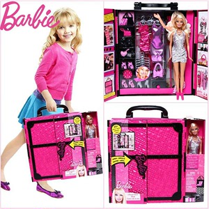 Barbie芭比娃娃套装大礼盒 别墅 城堡女孩公主梦幻衣橱玩具X4833