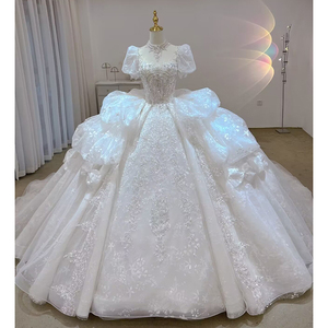 法式新娘主婚纱2024新款高级质感奢华重工复古小个子出门纱拖尾轻