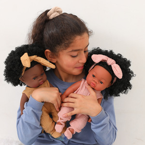 仿真娃娃婴儿软胶非洲娃娃黑人娃娃黑娃娃玩偶黑皮肤重生娃娃玩具
