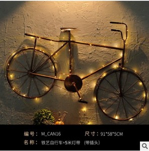 复古老式自行车单车模型挂件创意壁饰墙饰酒吧餐厅怀旧装饰品摆件