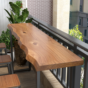 北欧实木吧台桌家用阳台隔断高脚桌椅酒吧靠墙长条桌简约靠窗桌子