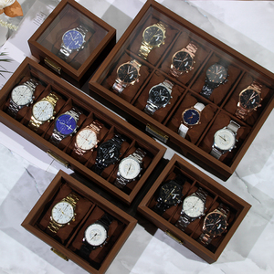 手表展示盒腕表收纳盒子手链珠宝收藏展示带盖防尘多格复古表盒