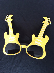 万圣节电子琴吉他造型派对眼镜 欧美派对道具用品搞怪眼镜墨镜