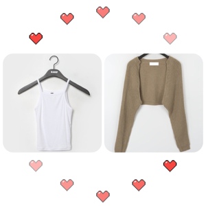 背心+针织袖套装 韩国品牌BLACKUP | 十月collection