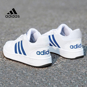 Adidas阿迪达斯官网旗舰店男鞋2024夏季白蓝低帮板鞋运动休闲鞋