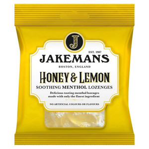 现货英国Jakemans枫糖润喉糖柠檬蜂蜜桉叶车厘子味缓解护嗓73g