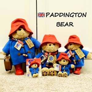 英国正版帕丁顿熊paddington红帽子泰迪熊朴彩英同款公仔毛绒玩偶