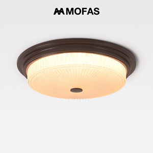 MOFAS全光谱护眼美式卧室复古吸顶灯新中式书房欧式中古衣帽间灯