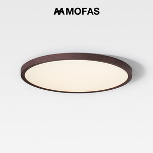 MOFAS北欧现代超薄卧室日式黑胡桃木原木色卧客厅书房简约吸顶灯