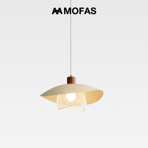 MOFAS北欧法式奶油风现代餐厅全光谱吧台民宿卧室床头led升降吊灯