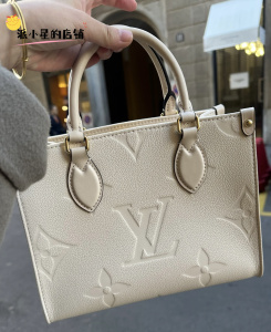 LV/路易威登 M46569 ONTHEGO 小号手袋 托特包 通勤包 白色 女包