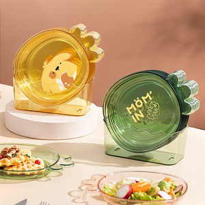 食品级吐骨碟家用可爱小吃盘客厅餐桌水果零食干果盘创意塑料骨碟