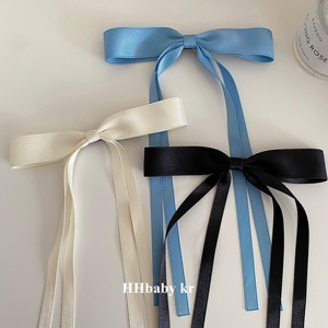 【HHBABY KR】韩国jennie织带蝴蝶结飘带发夹 夏日少女侧边夹发卡