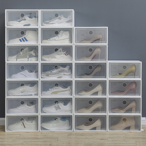 加厚防尘鞋盒收纳盒透明抽屉式鞋子收纳神器塑料鞋架鞋柜省空间