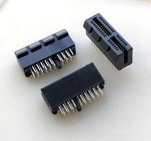 全新 PCIE插槽 PCI-E 36P 插座 1X显卡卡槽 黑色 单边开口 直插