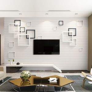 北欧电视背景墙壁纸5D简约现代客厅卧室装饰壁画无缝家用影视墙布