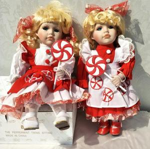 西洋古董陶瓷娃娃站姿坐姿两款 洋娃娃复古摆件经典收藏礼品娃娃