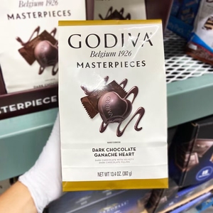 现货美国Godiva歌帝梵黑巧克力软心形夹心丝滑生日黑巧382g