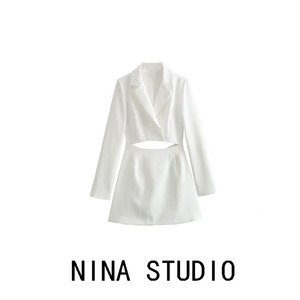 「NINA」ZAR欧美女装 开口设计西装外套式迷你连衣裙短裙 2558536
