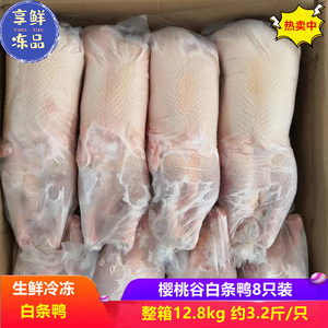 整箱冷冻白条鸭 8只装每只3斤2两  烤鸭烧腊商用江浙沪皖包邮