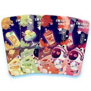 IMINT元宇宙喵无糖薄荷糖21g益美滋盒装冰淇淋和奶茶口味压片糖