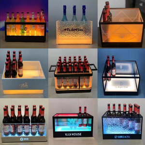 焱林酒吧发光冰桶啤酒框亚克力创意香槟桶夜店KTV塑料冰块桶大号