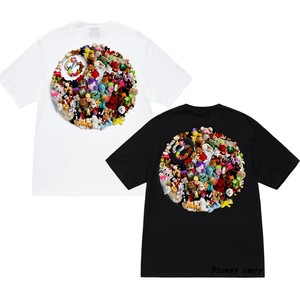 美版斯图西STUSSY  PLUSH TEE 毛绒玩偶八号台球短袖T恤宽松男女