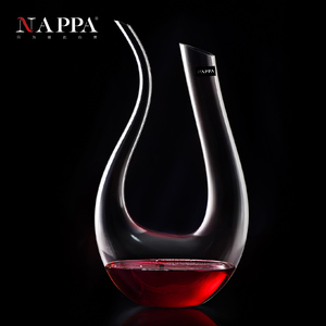 NAPPA 水晶玻璃醒酒器天鹅壶红酒快速分酒器U型竖琴醒酒壶