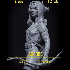 狂游者1/10树脂胸像模型包邮Archer女射手人物GK白模手办X177