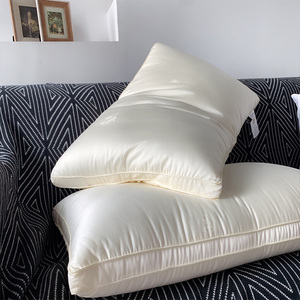 高端大豆纤维全棉枕头软枕芯超柔软护颈枕助睡眠一对装家用五星级