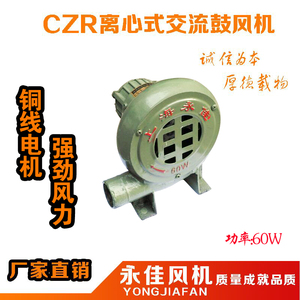 60W低噪音鼓风机铜线离心式大电机炉灶专用CZR单相鼓风机煤炭风机