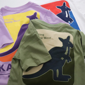 KA袋鼠T恤2024夏季薄款潮牌童装男女儿童纯棉半袖宽松中大童上衣3