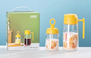 玻璃调味罐油壶厨房调料瓶2件套礼盒套装银行活动促销礼品印logo