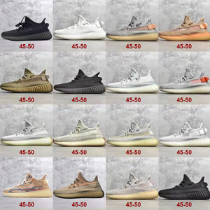 椰子特大码男鞋4950胖脚4748宽肥运动鞋yeezy350v2加肥加大跑步鞋