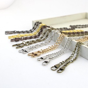 银色、古铜色 光滑金属细链条万字链，口金小包40、120CM