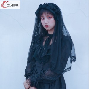 lolita洋装显瘦中世纪新娘婚纱嫁衣黑色哥特宫廷复古连衣裙