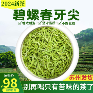 碧螺春2024新茶 明前特级苏州炒青茶叶 250g草青毛尖绿茶送礼春茶