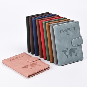 防盗刷磁扣RFID多功能护照保护套机票夹护照夹本旅行钱包证件卡包
