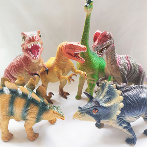 恐龙玩具仿真6只大号软胶套装霸王龙三角龙捏叫儿童动物模型男孩4